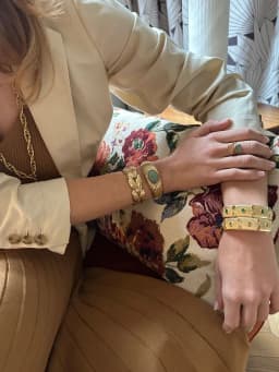 Jonc Cabochons Pêche - 2