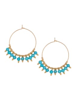 Grandes Créoles Turquoise Chloé - 1