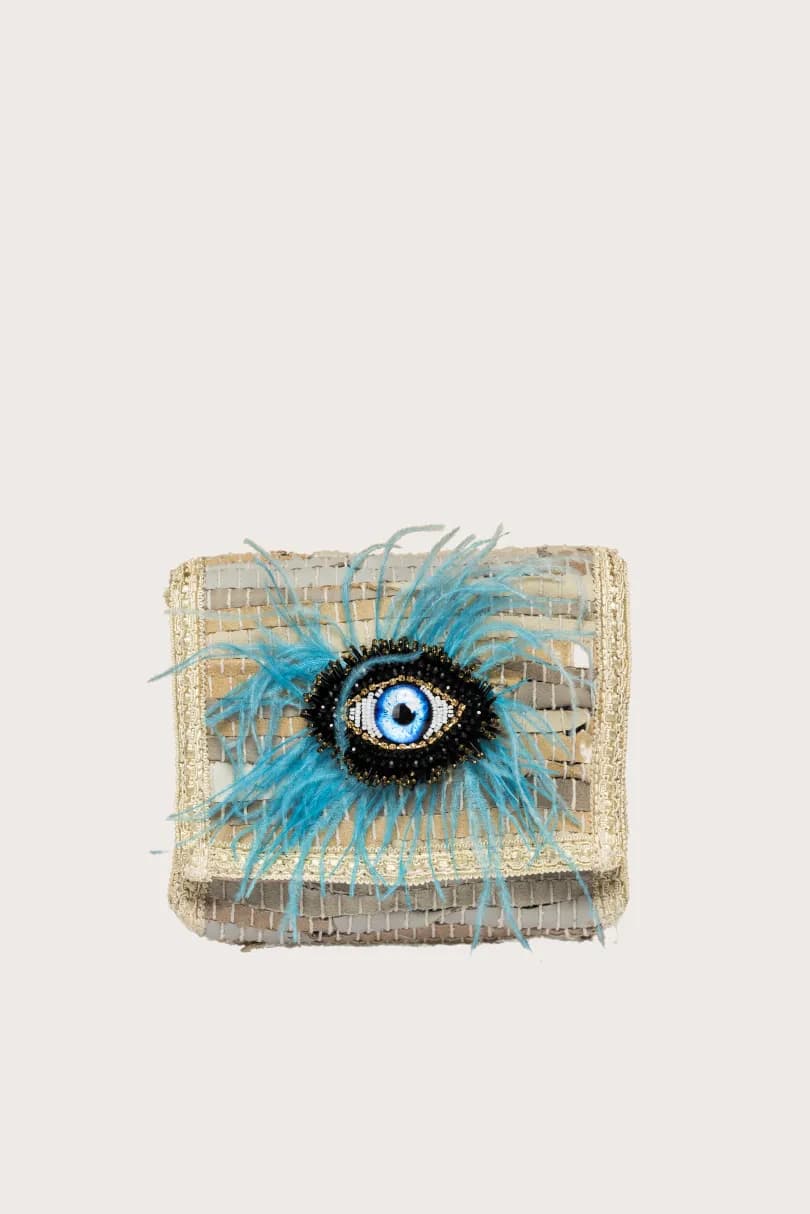 Sac Feather Kilim Blue